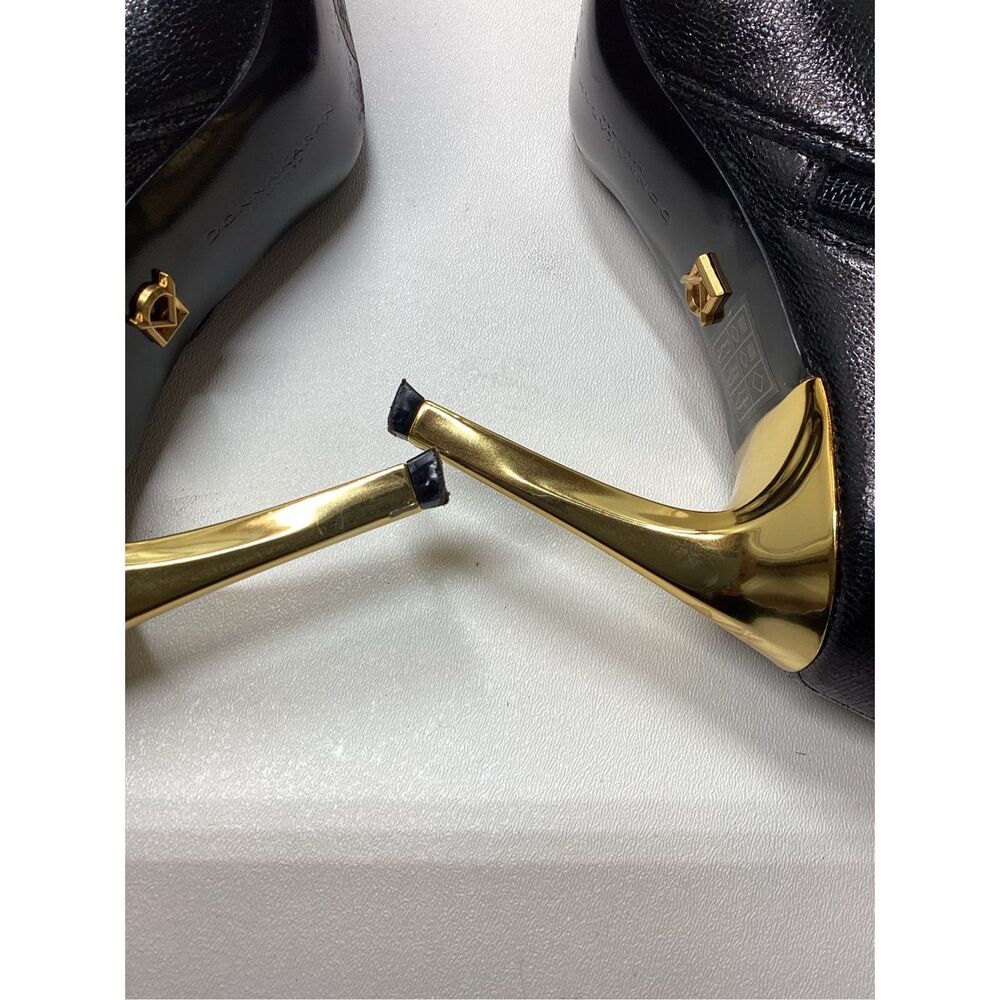 Donna‎ karan Sylvia Black & Gold stiletto  Bootie - Picture 10 of 17